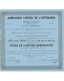 Cie Linière de l'Espérance de Saint-Pierre-les-Calais, A. Valdelièvre fils et Cie