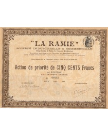 "La Ramie", Sté Industrielle & Commerciale