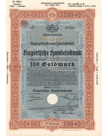 Bayerische Handelsbank - 8% Gold Hypothekenfanbrief, Reihe IX