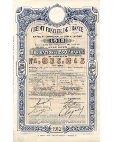 Crédit Foncier de France - Emprunt Communal de 500 Millions 1912