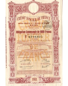Crédit Foncier de France - Municipal loan 2 billion 1932