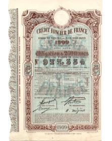 Crédit Foncier de France - Land Loan of 350 Millions 1909