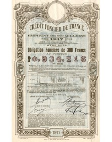 Crédit Foncier de France - Emprunt Foncier de 600 Millions 1917