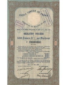 Crédit Foncier de France - Emprunt de 500 Millions de 1885