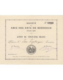 Sté des Amis des Arts de Bordeaux (1926), Society of Friends of the Arts of Bordeaux