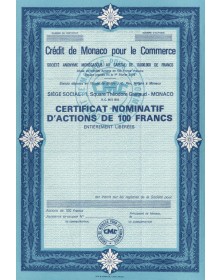 Crédit de Monaco pour le Commerce, Société Anonyme Monégasque