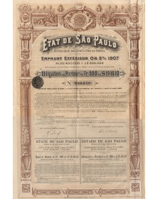 State of Sao Paulo (Republic of the United States of Brazil) - 5% Gold External Loan 1907