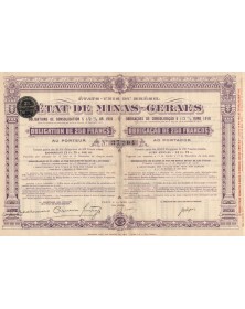 Etat de Minas-Geraes - Obligations de Consolidation 5,5% Or 1916