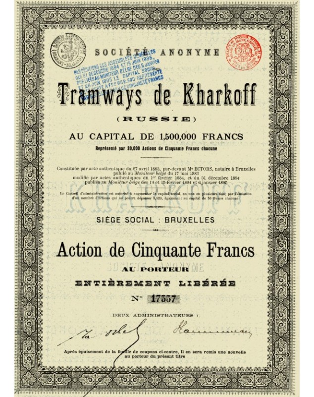 Société Anonyme des Tramways de Kharkoff (Kharkoff Cable Cars)