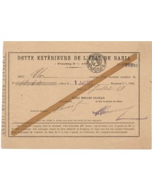 Dette Extérieure de l'Etat de Bahia "Funding 5% 1915" (Crédit Mobilier Français)