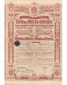 Etat de Minas Geraes - Municipality Gold Loan 4.5% 1911