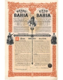 State of Bahia - 5% Gold Loan of 1904 - with stamp of 1943
