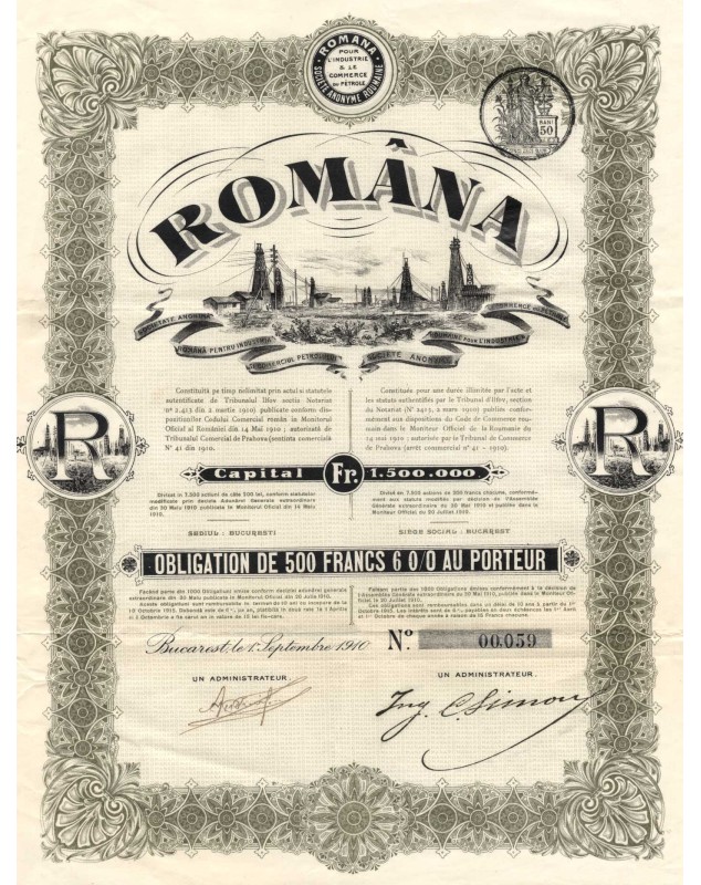 Romana, S.A. Roumaine pour l'Industrie & le Commerce du Pétrole