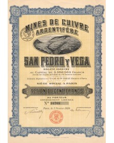 Argentiferous Copper Mines. Mines de Cuivre Argentifère San Pedro y Vega