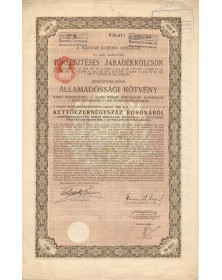 Royal Hungarian Bond 4% 1914 (2,400 Kr)
