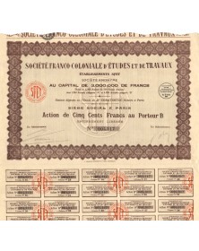 Société Franco-Coloniale d'Etudes et de Travaux, Etablissements SFET