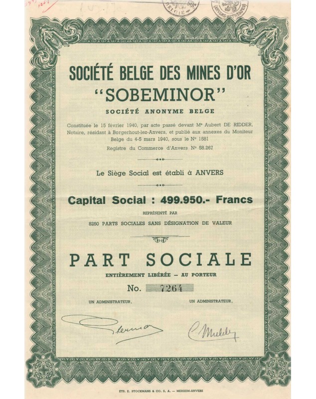 Société Belge des Mines d'Or "Sobeminor"