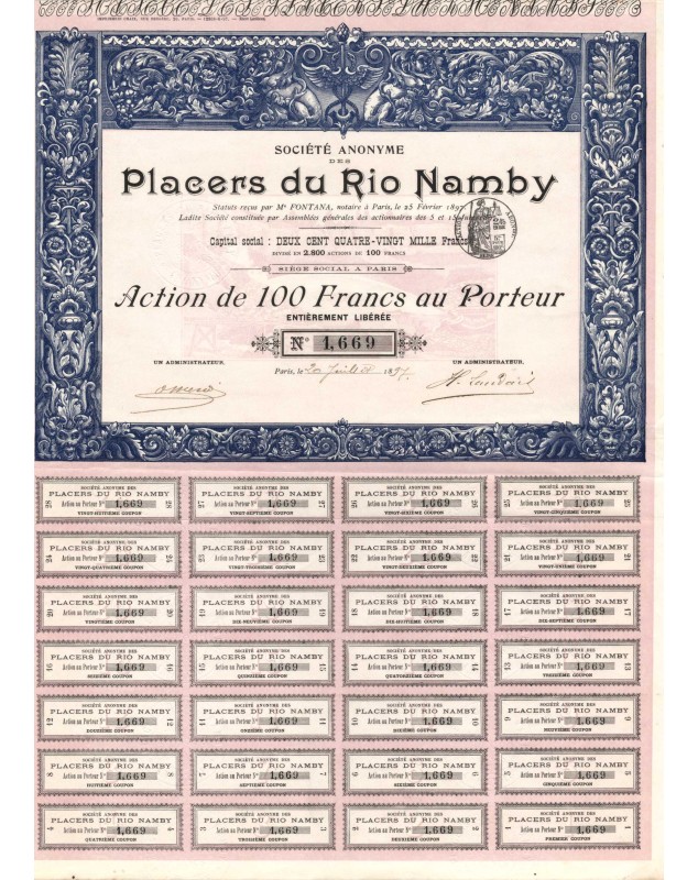 S.A. des Placers du Rio Namby