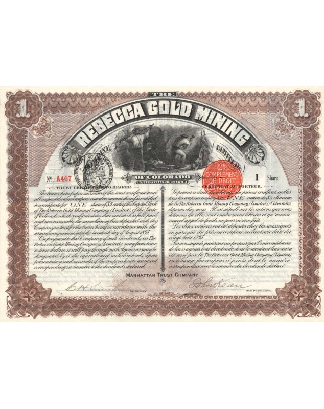 Rebecca Gold Mining Company of Colorado (Criple Creek)
