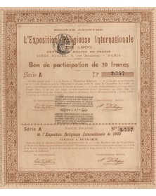 S.A. de L'Exposition Religieuse Internationale de 1900