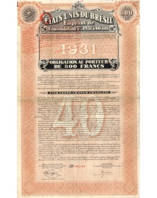 United States of Brazil - Consolidation Loan 5% 40 Years 1931