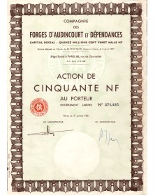 Compagnie des Forges d'Audincourt et Dépendances
