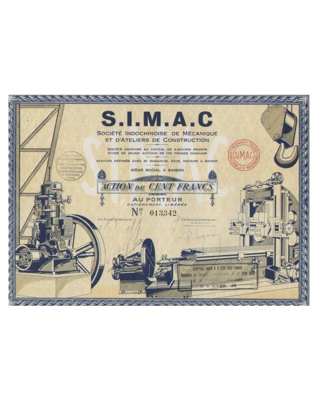 Sté Indochinoise de Mécanique et d'Ateliers de Construction S.I.M.A.C