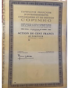 COFIMEG Cie Française d'Investissements Immobiliers et de Gestion