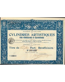 Sté Française des Cylindres Artistiques pour Phonographes et Graphophones