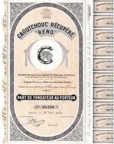 Caoutchouc Récupéré ''Réno'', Société Anonyme