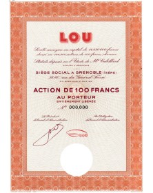 LOU, Société Anonyme (Specimen) - action au porteur