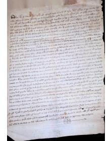 Charte sur vélin 1296 avec...