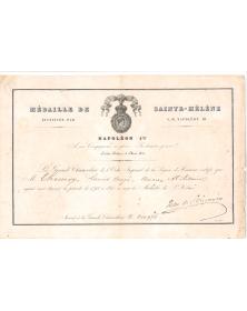 Médaille de Sainte-Hélène 1821 - Louis-Ange Themoy - Duc de Plaisance