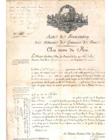 Acte de Francisation 1805 - Navire construit à Bages - Pierre Delloug