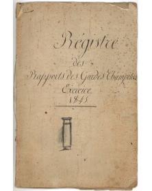 Registre des Rapports des Gardes Champêtres 1845 - Florensac - Département de l'Hérault