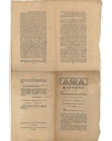 Rapport de la Convention Nationale 1795 - Tallien - Défaite de Quiberon