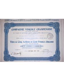 Compagnie Vinicole Champenoise — 5 Actions 1924