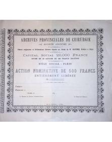 Archives Provinciales de Chirurgie