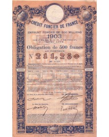 Crédit Foncier de France - Emprunt 1903