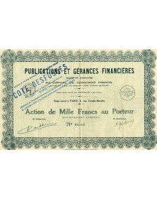 Publications et Gérances Financières