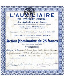L'Auxiliaire du Syndicat Central des Agriculteurs de France