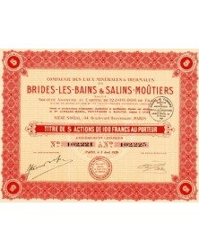 Cie des Eaux Minérales et Thermales de Brides-les-Bains & Salins-MoÃ»tiers