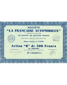 Sté -La Française Automobiles-""