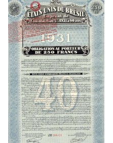 United States of Brazil - 5% Consolidation Loan 1931 40 Years