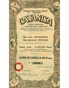 Cie Commerciale et Agricole du Tanganika - Catanika 