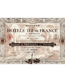 Sté des Hôtels ''Ile de France'' Ã  Bordeaux