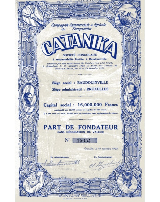 Cie Commerciale et Agricole du Tanganika - Catanika -