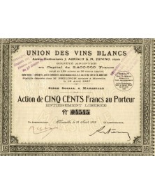 Union des Vins Blancs (Anciens Ets J. AURIACH & M. ZUNINO, réunis)