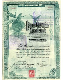 Banco Central Mexicano ("Blueberry"). 1908