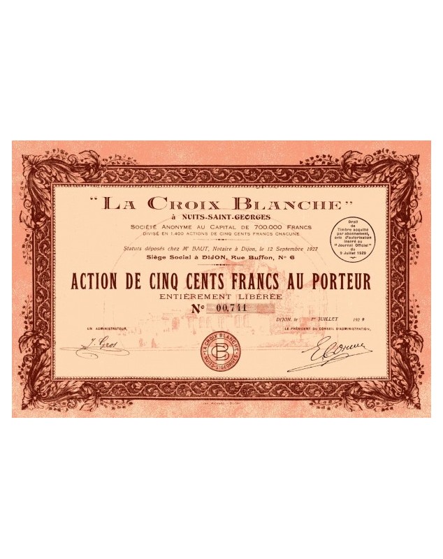 'La Croix Blanche'' Ã  Nuits-St-Georges (Côte d'Or)